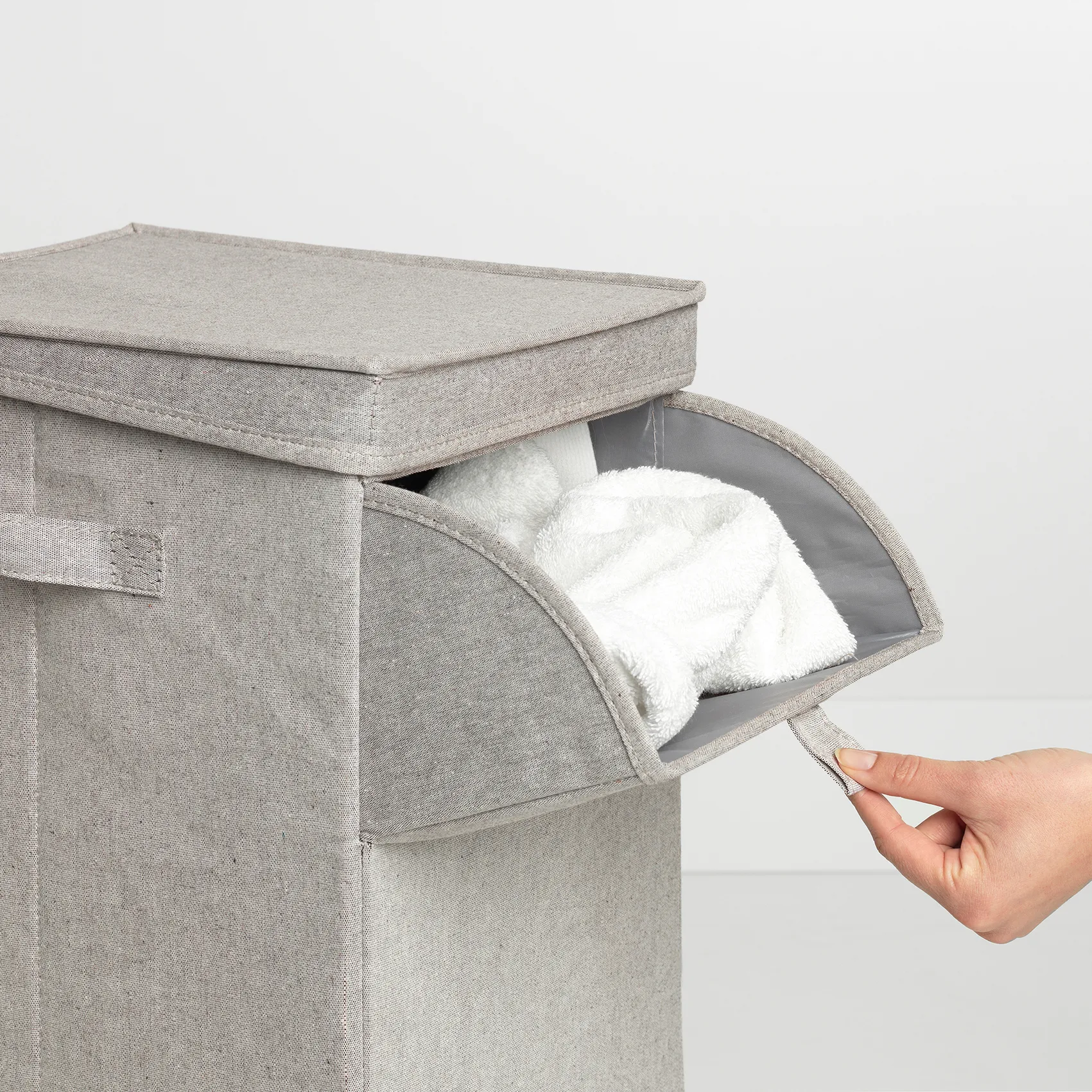 Cesto ropa sucia apilable Brabantia 35L, gris claro Brabantia