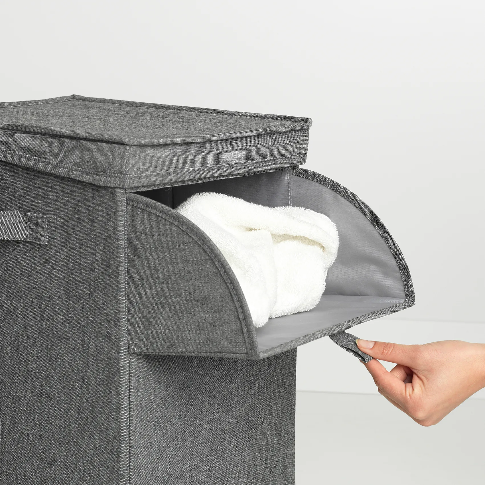 Cesto ropa sucia apilable Brabantia 35L, gris oscuro Brabantia