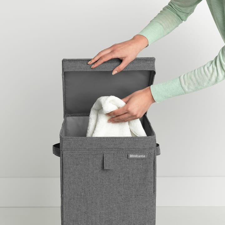 Cesto ropa sucia apilable Brabantia 35L, gris oscuro Brabantia