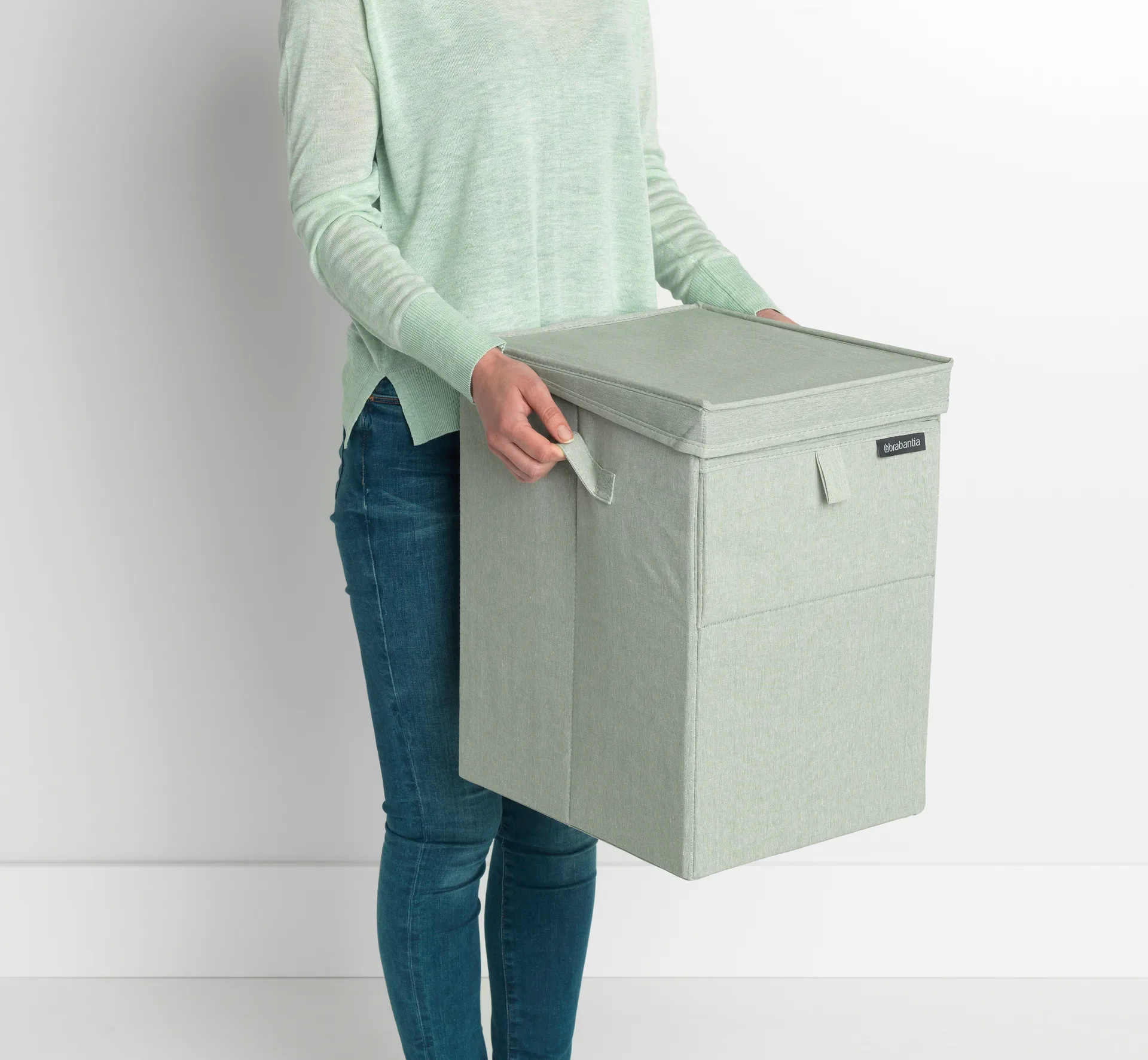 Cesto ropa sucia apilable Brabantia 35L, verde Brabantia