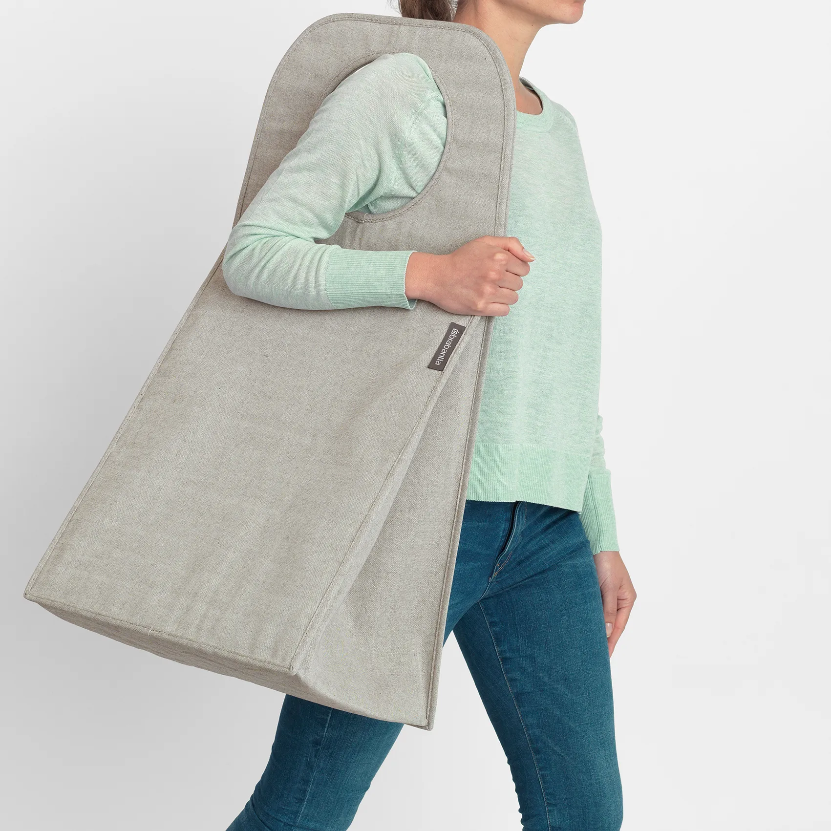 Cesto ropa sucia Brabantia, rectangular 55 L, gris claro Brabantia