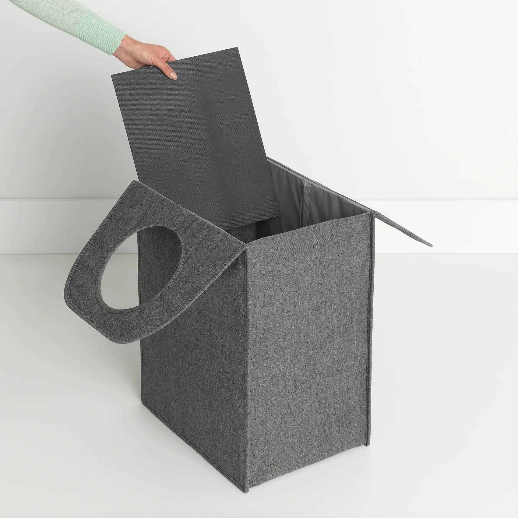 Cesto ropa sucia Brabantia, rectangular 55 L, gris oscuro Brabantia