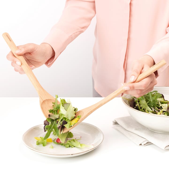 Cubiertos de madera para servir ensalada Profile, madera de haya Brabantia