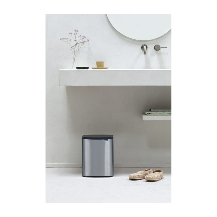 Cubo de basura Bo 12 L, Acero cepillado mate Brabantia