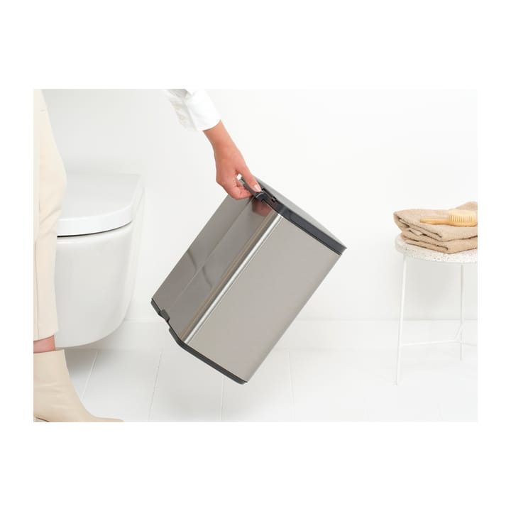 Cubo de basura Bo 12 L, Acero cepillado mate Brabantia