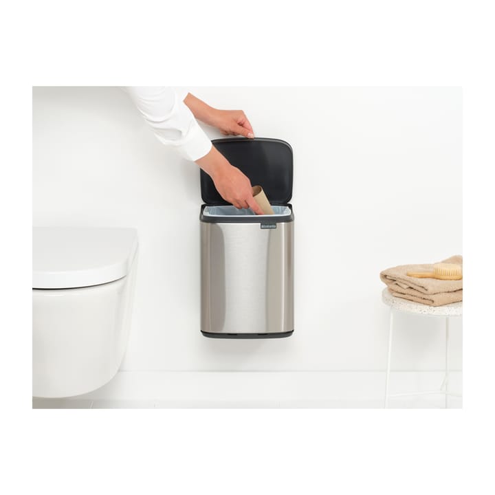 Cubo de basura Bo 7 L, Acero cepillado mate Brabantia