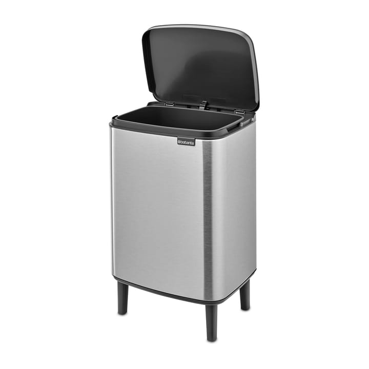 Cubo de basura Bo alto 12 L, Acero cepillado mate Brabantia