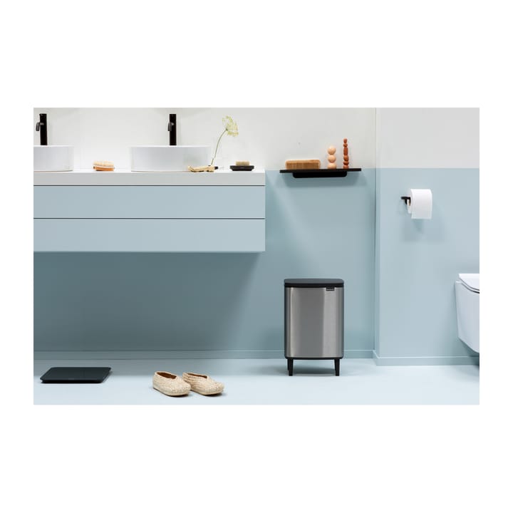 Cubo de basura Bo alto 12 L, Acero cepillado mate Brabantia