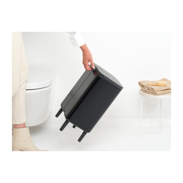 Cubo de basura Bo alto 12 L, Negro mate Brabantia