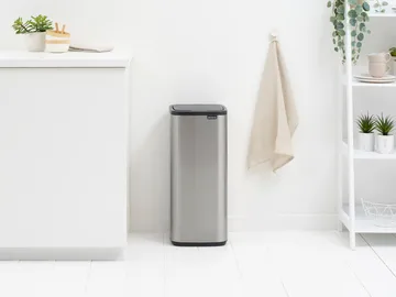 Cubo de basura Bo Touch Bin 30 L - Acero mate antihuellas - Brabantia