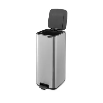 Cubo de basura con pedal Bo 30 L - Acero mate antihuellas - Brabantia