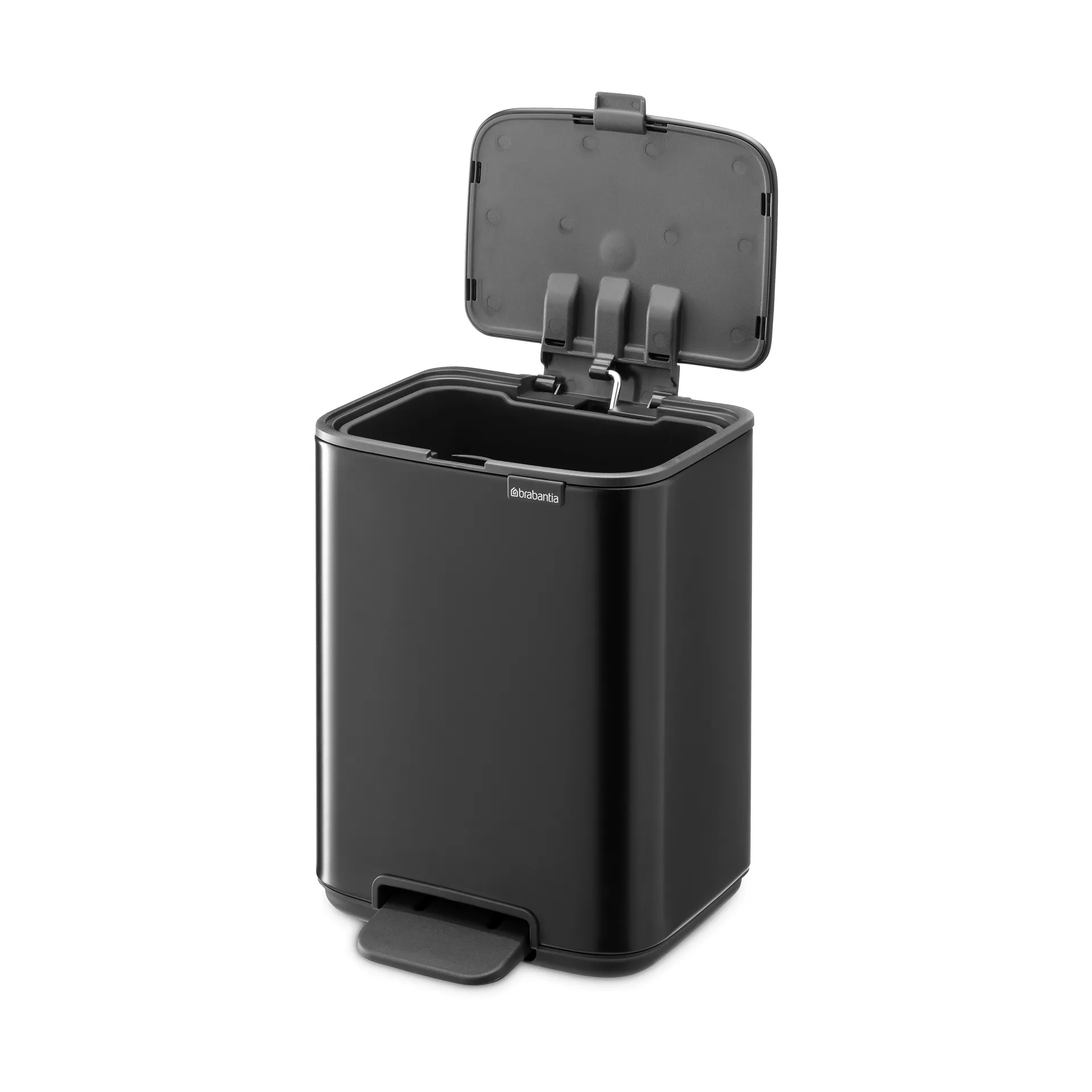 Cubo de basura con pedal Bo 4 L, Negro mate Brabantia