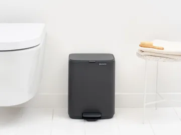 Cubo de basura con pedal Bo 7 L - Mineral Infinite Grey - Brabantia