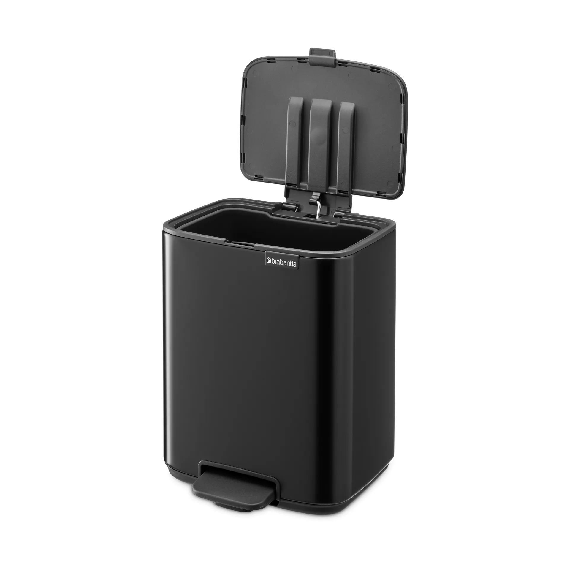 Cubo de basura con pedal Bo 7 L, Negro mate Brabantia