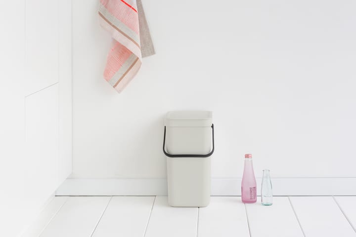 Cubo de basura & Go 12L, gris claro Brabantia