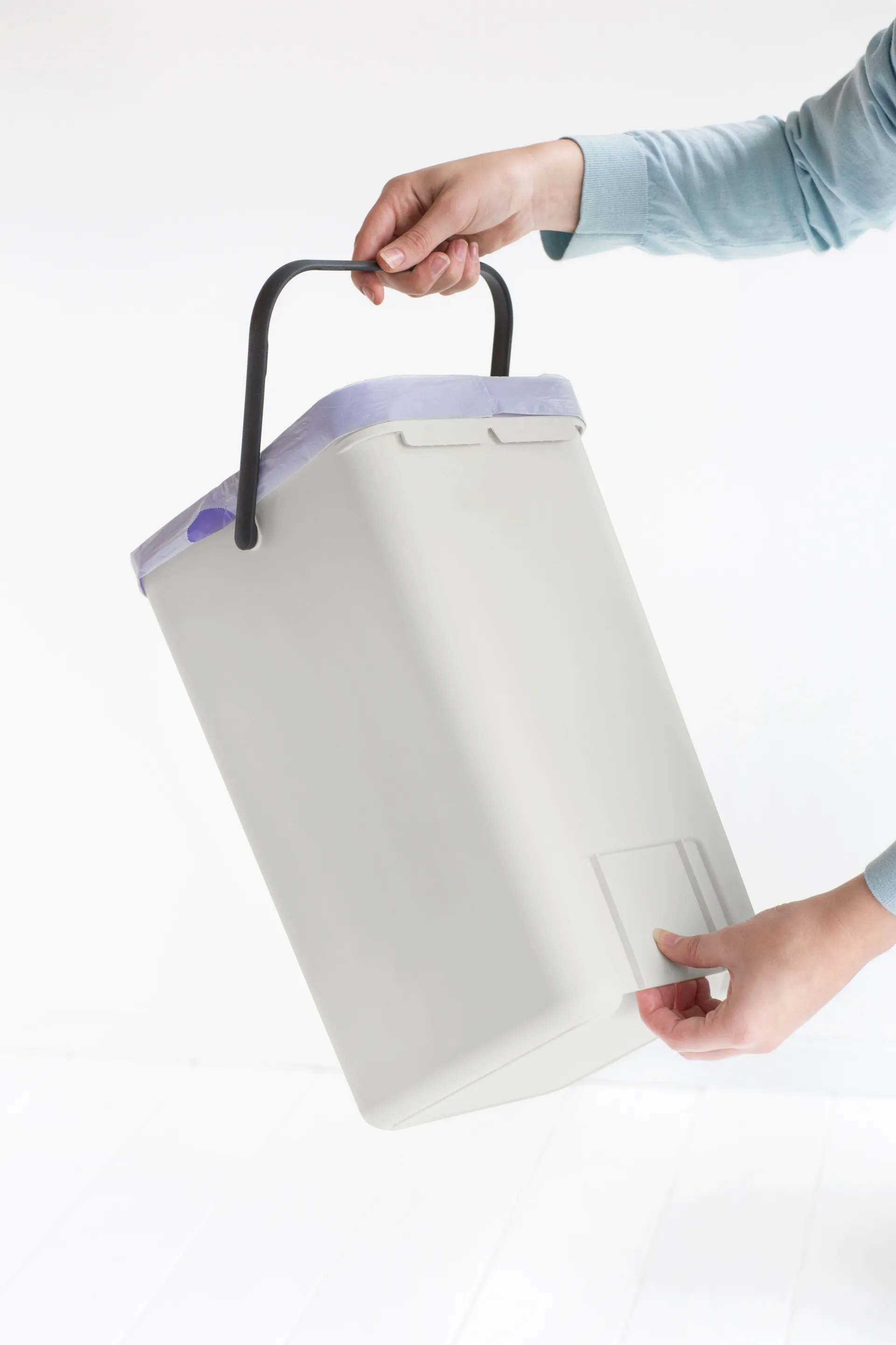 Cubo de basura & Go 12L, gris claro Brabantia