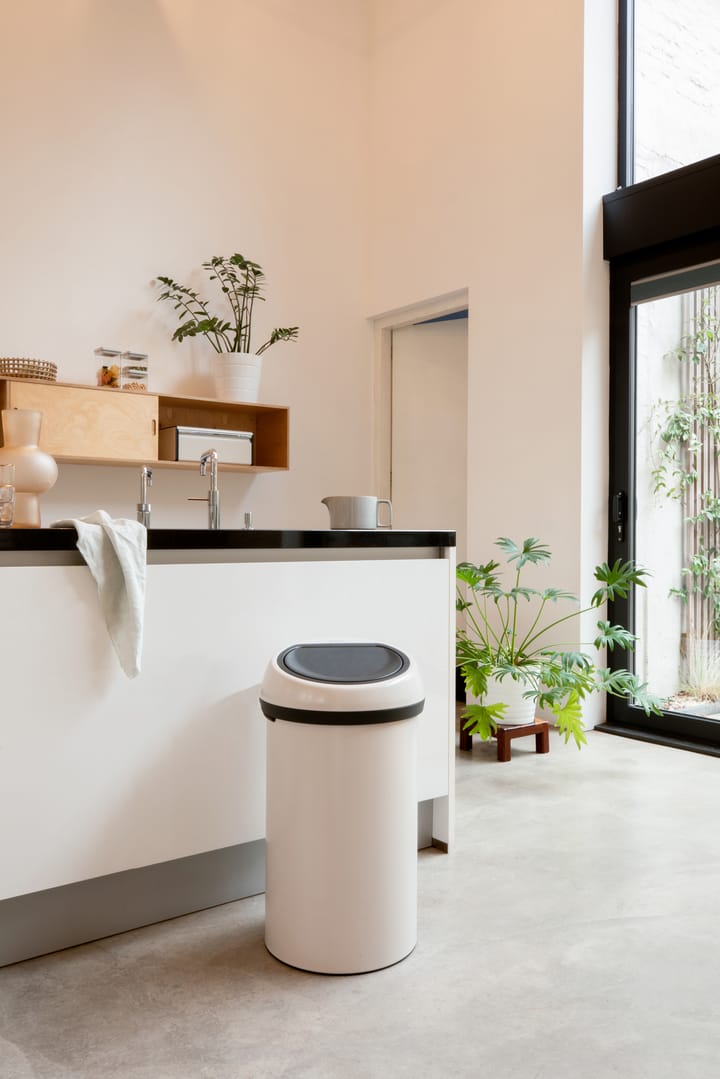 Cubo de basura redondo Touch Bin 60 L, Soft Beige Brabantia