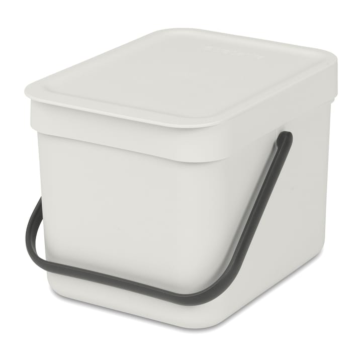 Cubo de basura Short & Go 6L, gris claro Brabantia