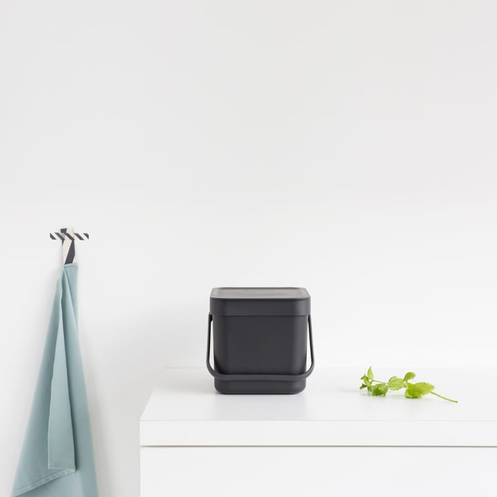 Cubo de basura Short & Go 6L, gris Brabantia