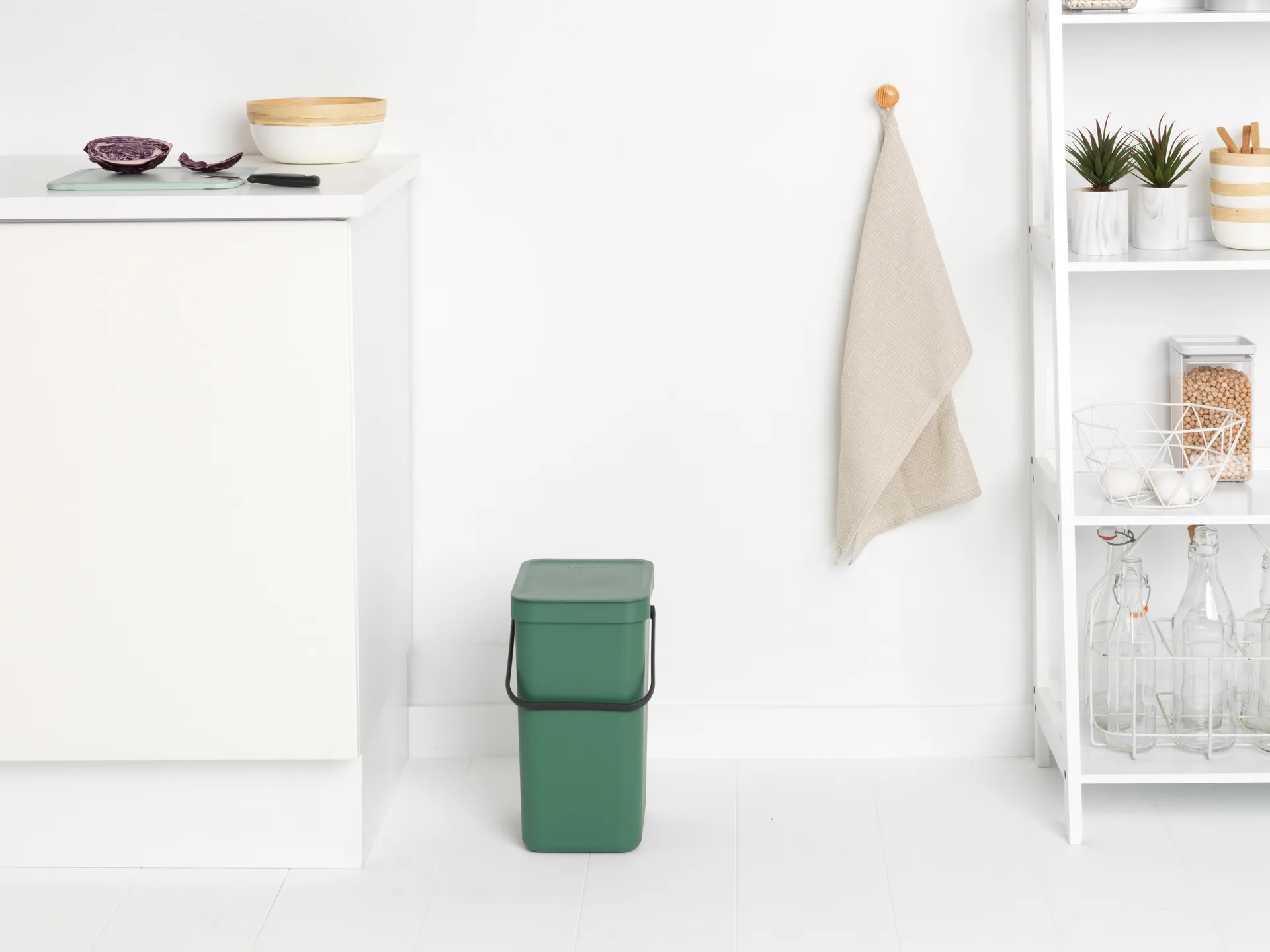 Cubo de basura Sort & Go 12 L, Verde abeto Brabantia