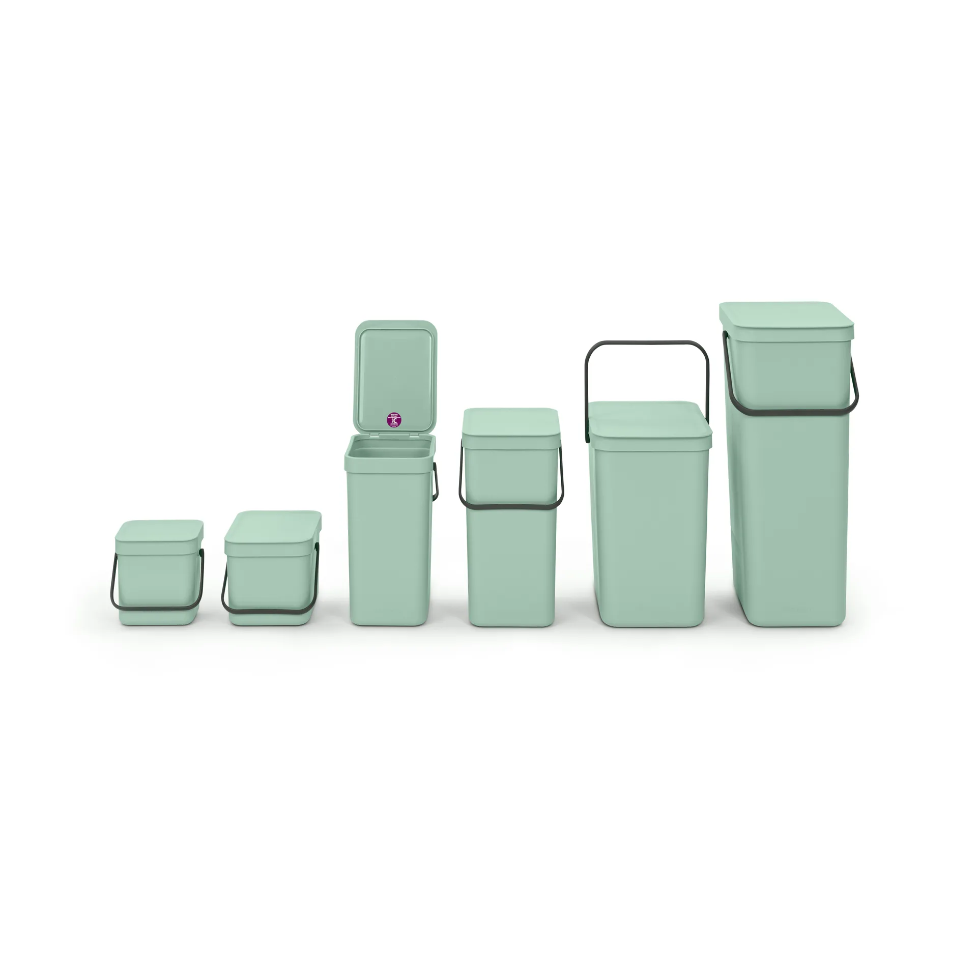 Cubo de basura Sort & Go 3 L, Jade green Brabantia