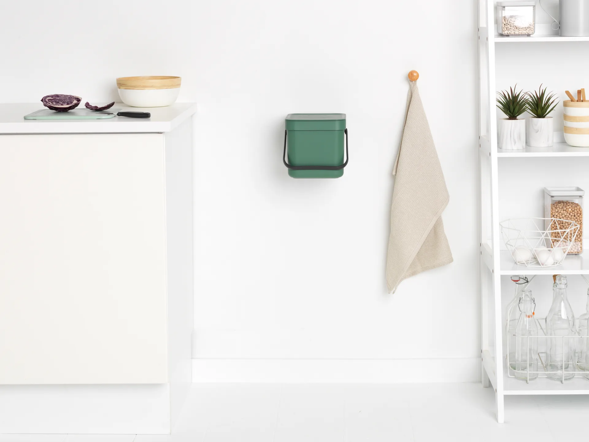 Cubo de basura Sort & Go 6 L, Verde abeto Brabantia