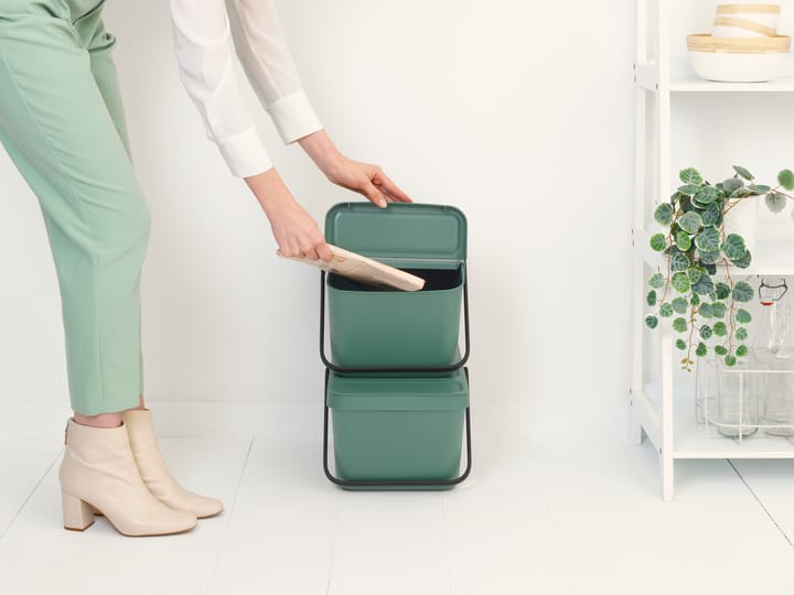 Cubo de basura Sort & Go Stapelbar 20 L, Fir Green Brabantia