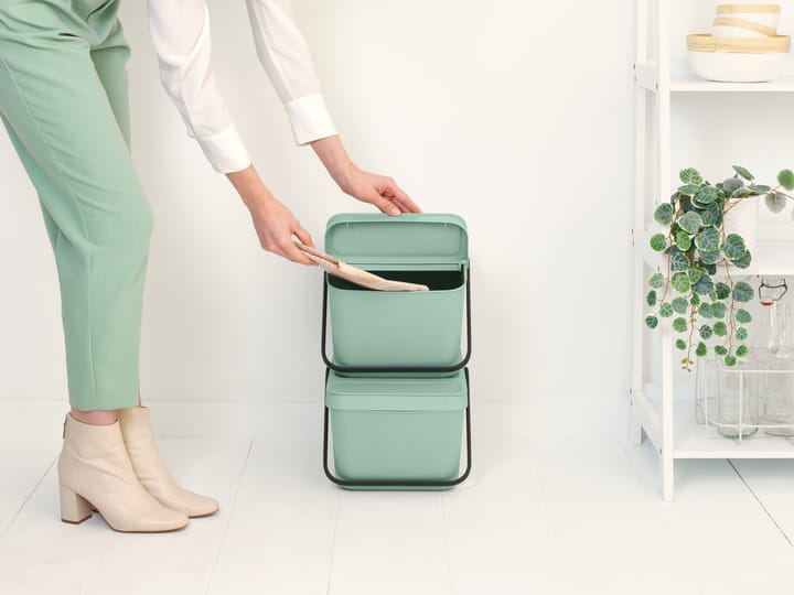 Cubo de basura Sort & Go Stapelbar 20 L, Jade Green Brabantia