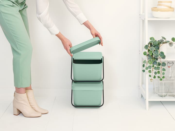 Cubo de basura Sort & Go Stapelbar 20 L, Jade Green Brabantia