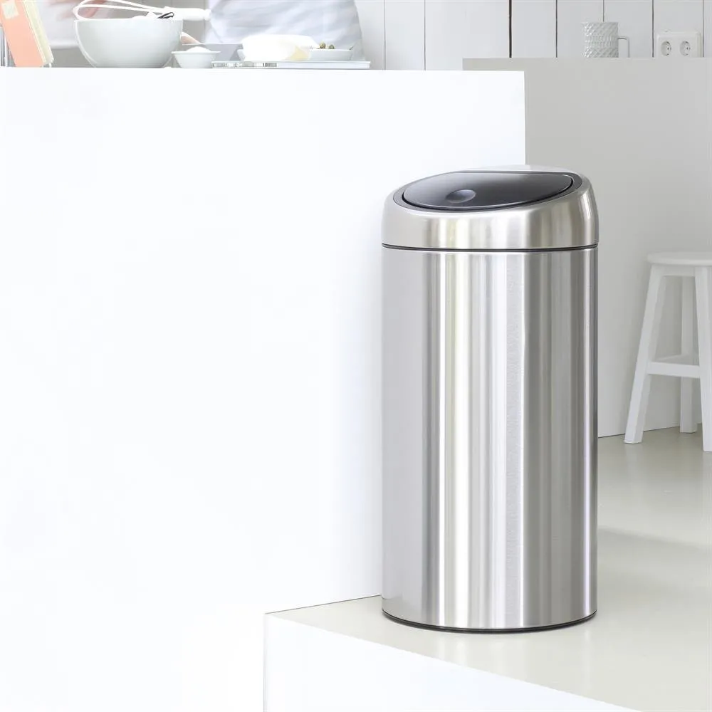 Cubo de basura Touch Bin 45L, acero mate (plata) Brabantia