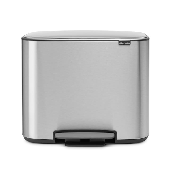 Cubo de pedal Bo 11+23 l - mineral steel FFP - Brabantia