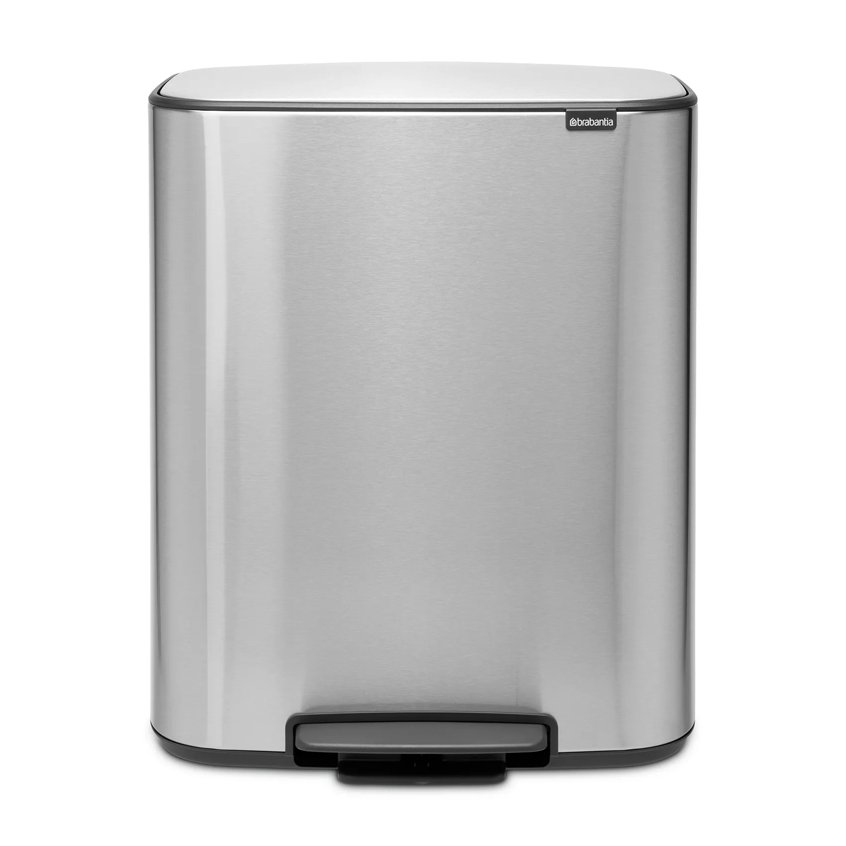 Cubo de pedal Bo 2x30 L, acero mate Brabantia