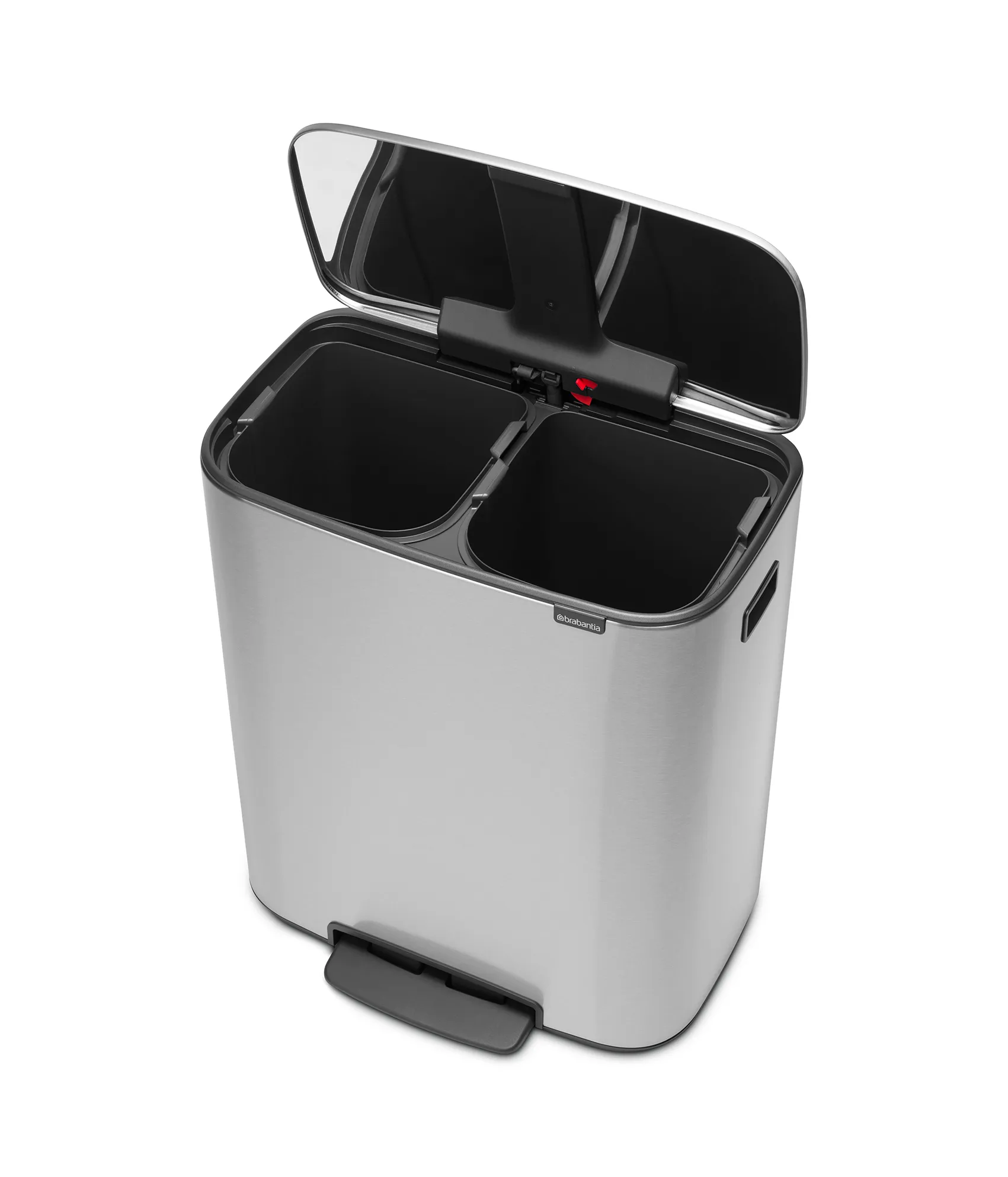 Cubo de pedal Bo 2x30 L, acero mate Brabantia