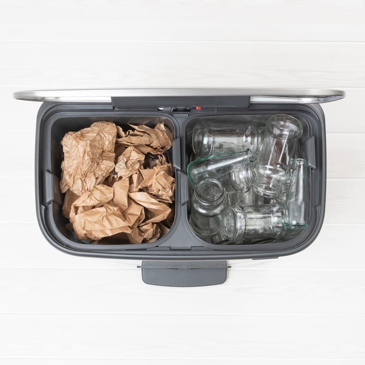 Cubo de pedal Bo 2x30 L, acero mate Brabantia