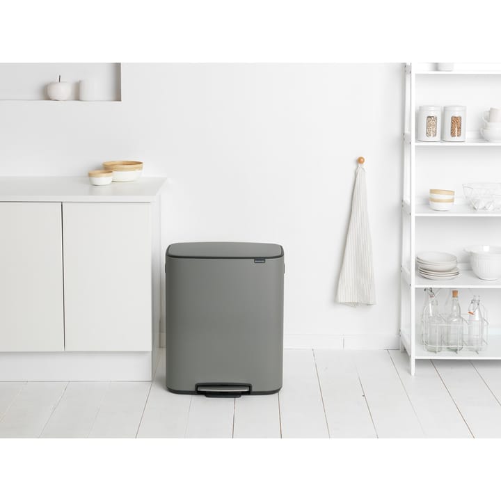 Cubo de pedal Bo 2x30 L, Mineral concrete grey Brabantia