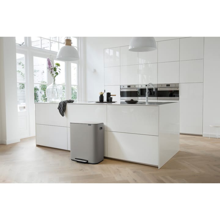 Cubo de pedal Bo 2x30 L, Mineral concrete grey Brabantia