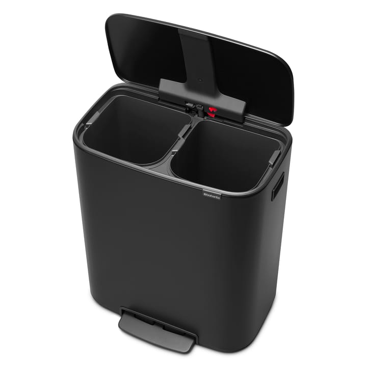 Cubo de pedal Bo 2x30 L, negro Brabantia