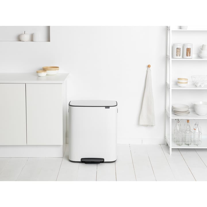 Cubo de pedal Bo 2x30 L, White Brabantia