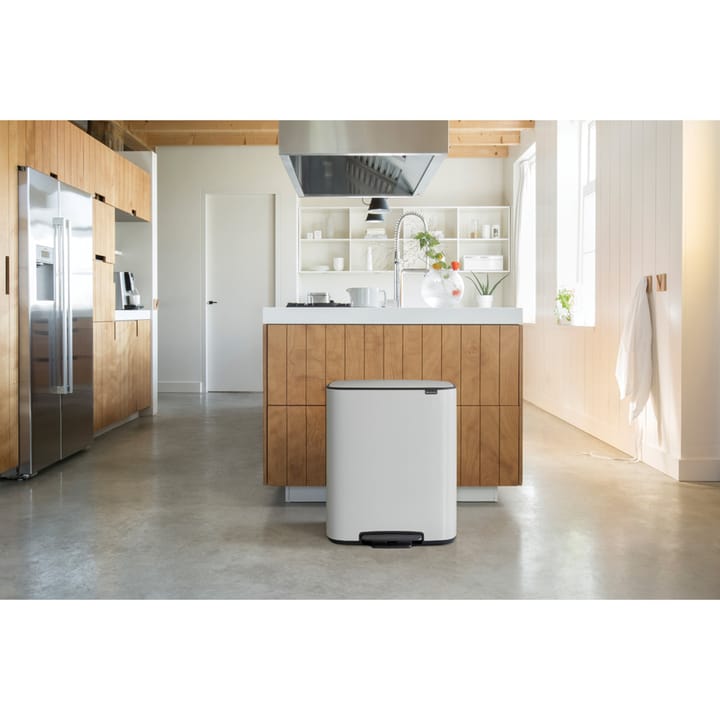 Cubo de pedal Bo 2x30 L, White Brabantia
