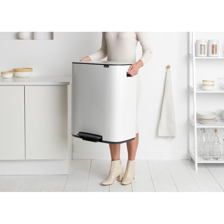 Cubo de pedal Bo 2x30 L, White Brabantia