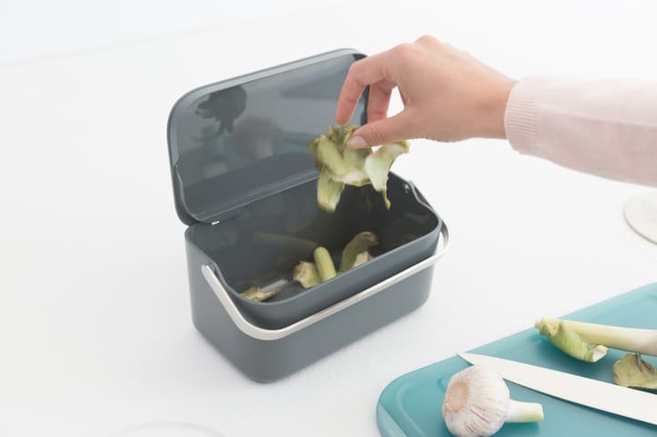 Cubo para restos de comida Sinkside 13x22 cm, gris oscuro Brabantia