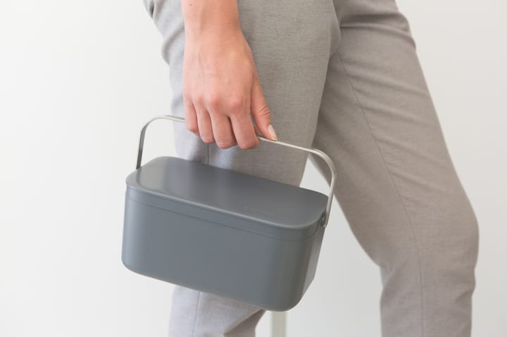 Cubo para restos de comida Sinkside 13x22 cm, gris oscuro Brabantia