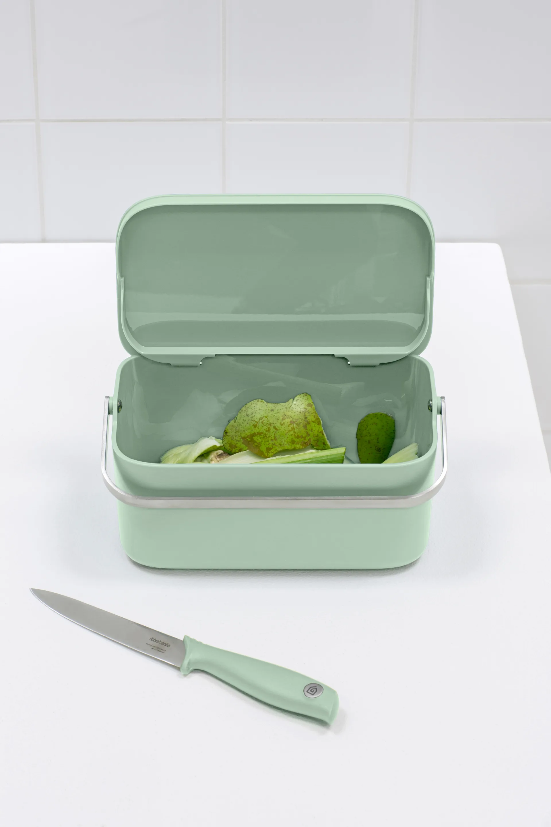 Cubo para restos de comida Sinkside 13x22 cm, Jade green Brabantia