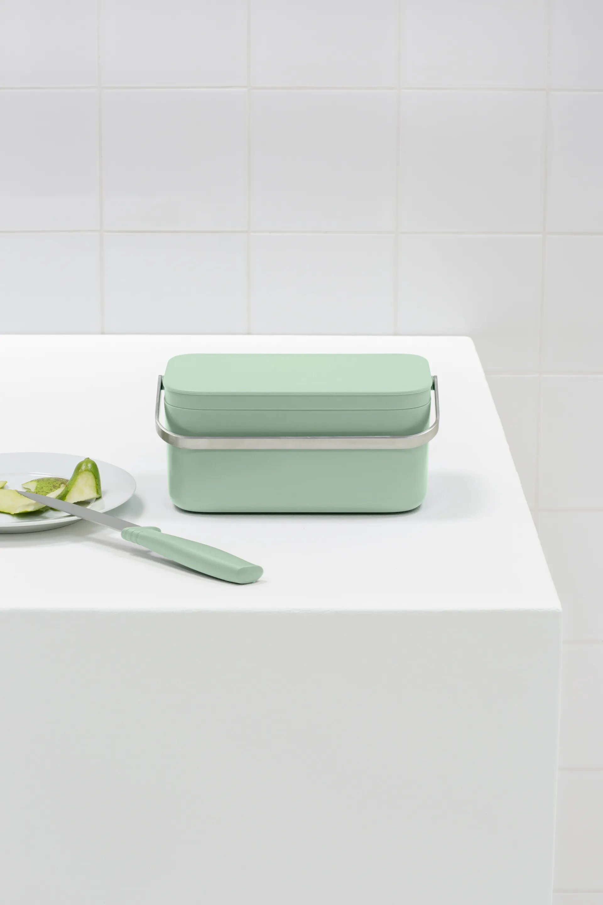 Cubo para restos de comida Sinkside 13x22 cm, Jade green Brabantia