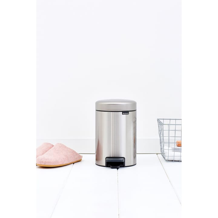 Cubo pedal newIcon 3L, Matt steel fingerprint proof Brabantia