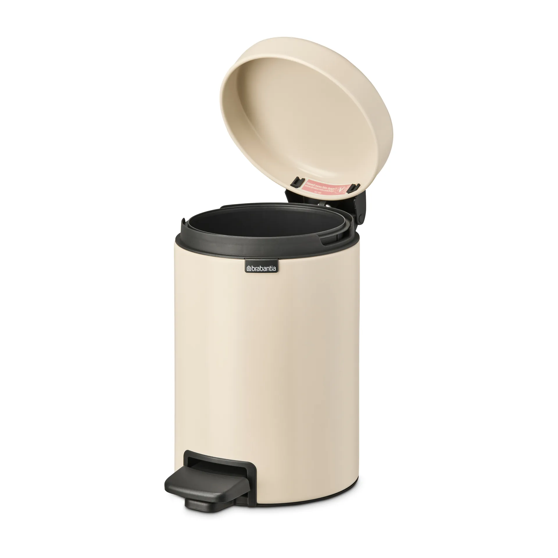 Cubo pedal newIcon 3L, Soft beige Brabantia