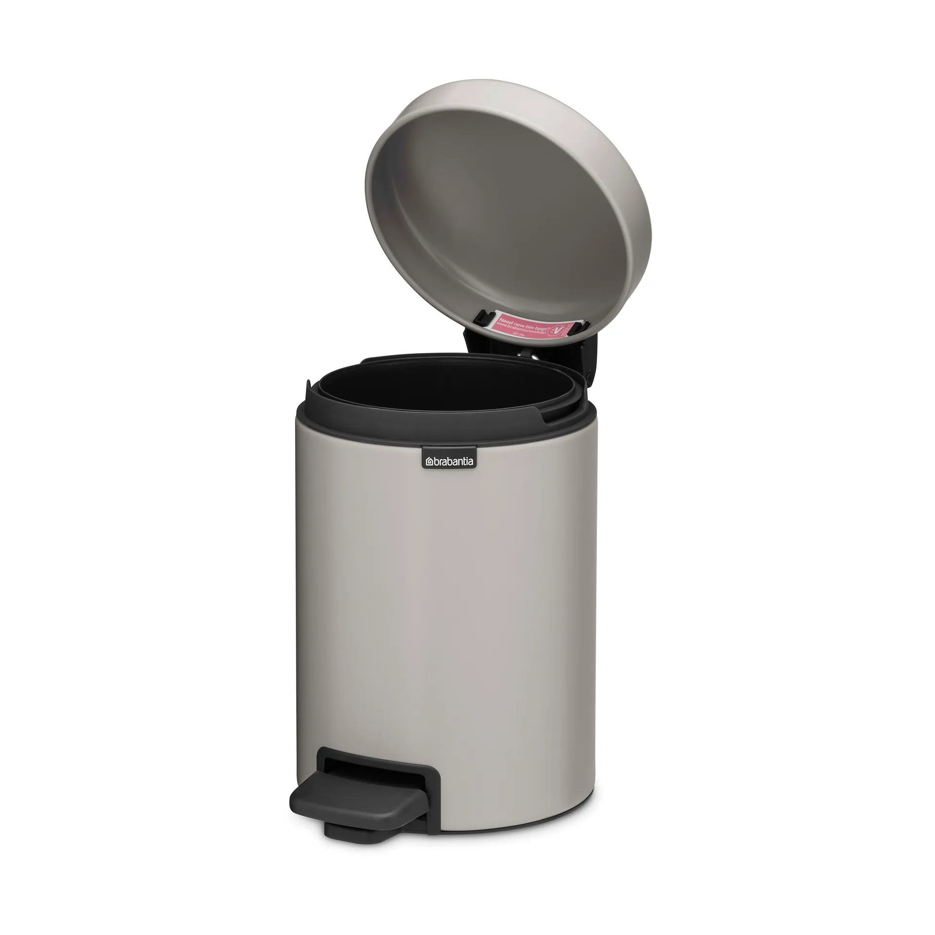 Cubo pedal newIcon 3L, Soft grey Brabantia