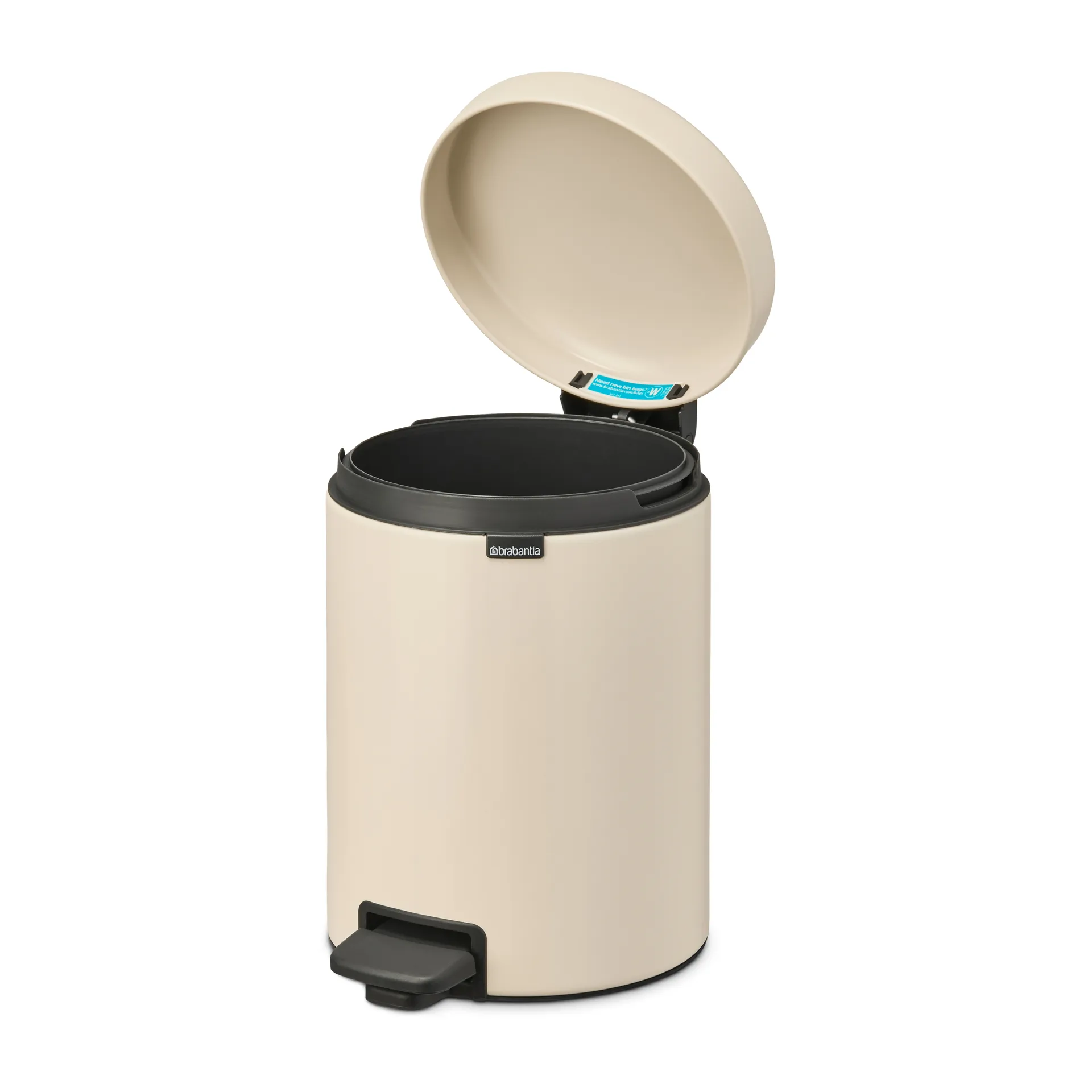 Cubo pedal newIcon 5L, Soft beige Brabantia
