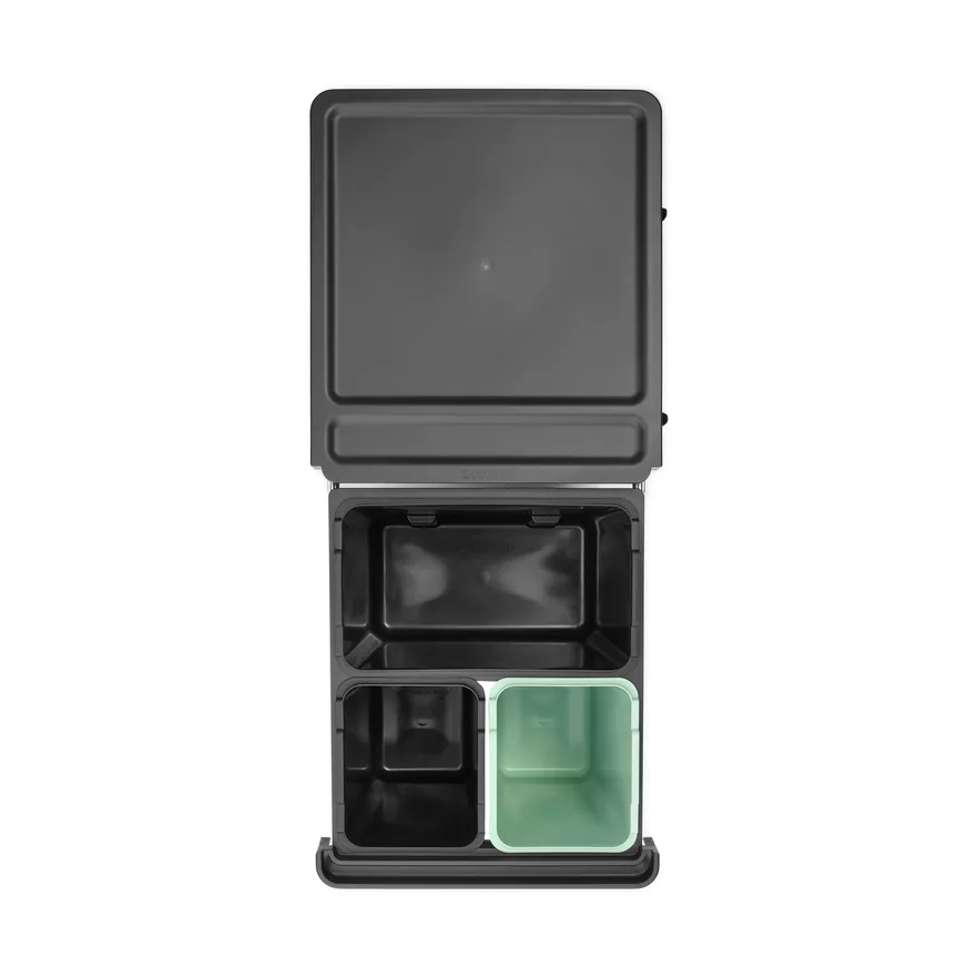 Cubos integrado Sort&Go, 10+10+20 L, Gris oscuro Brabantia