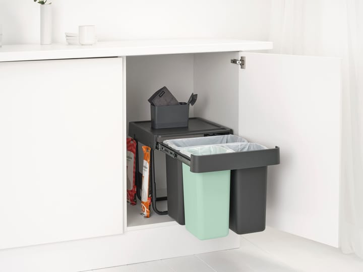 Cubos integrado Sort&Go, 10+10+20 L, Gris oscuro Brabantia
